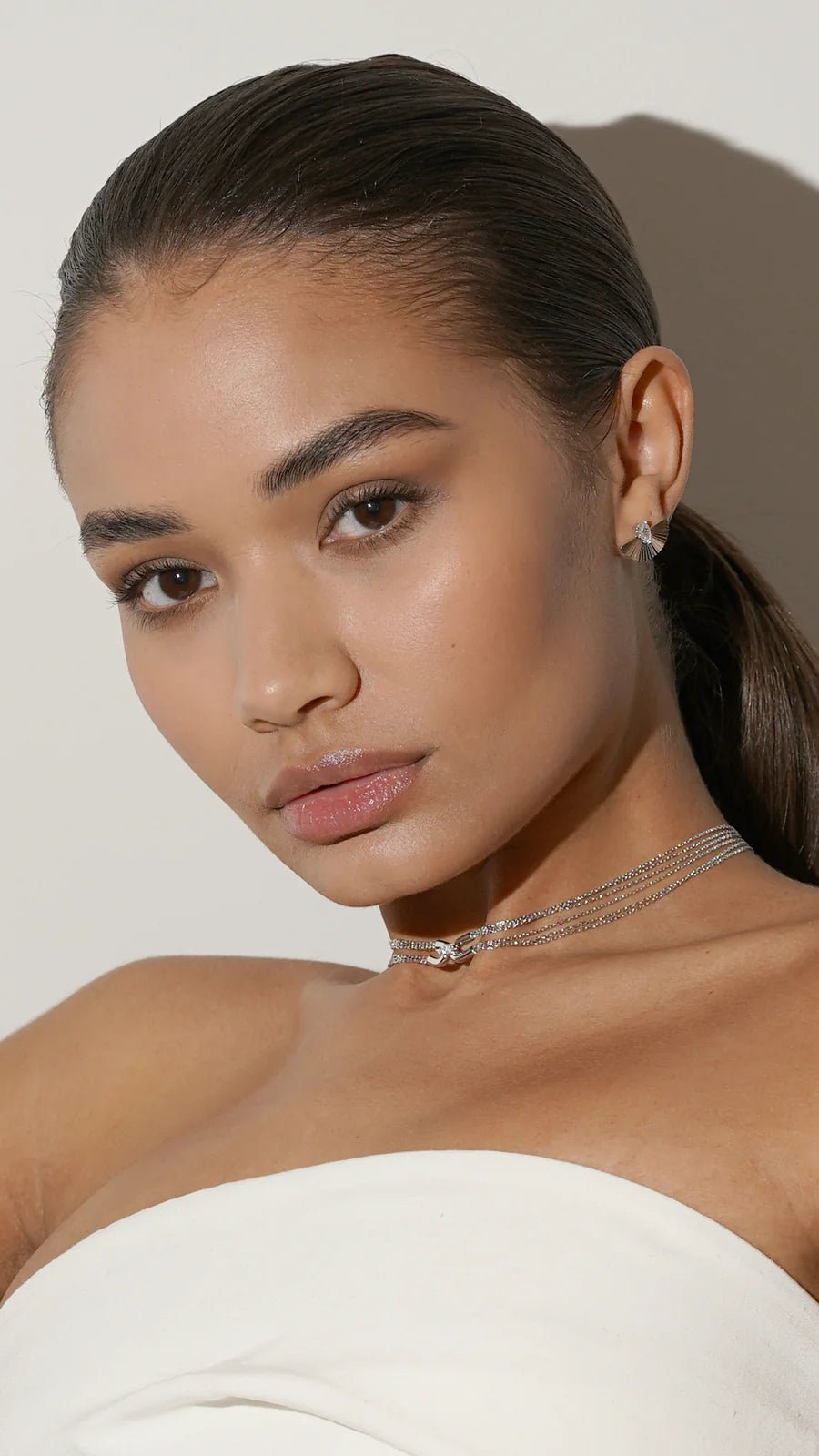 Multi Chain Adjustable Silver Necklace - ARTSY SILVER