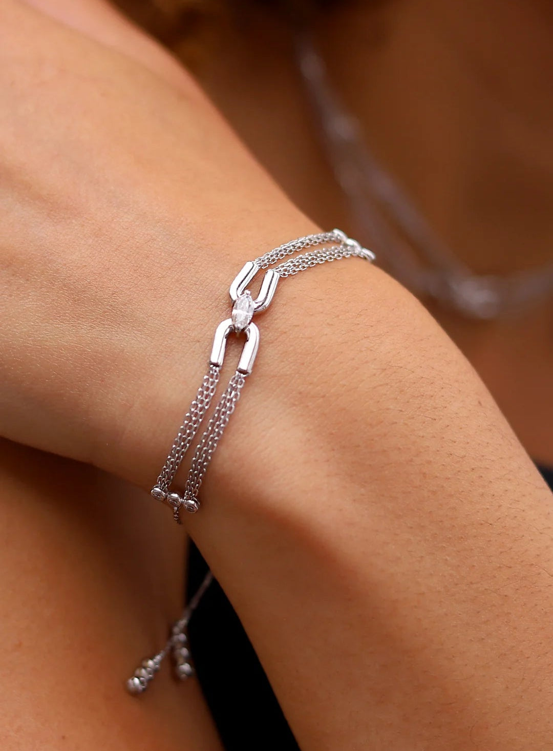 Multi Chains Silver Bracelet