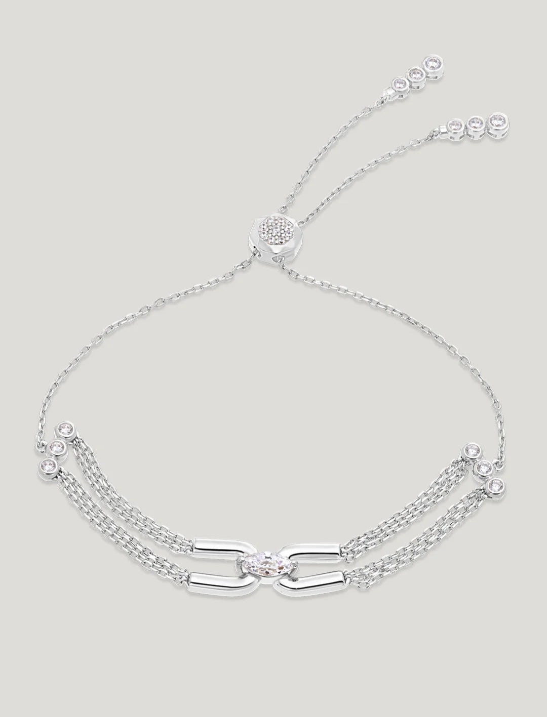 Multi Chains Silver Bracelet