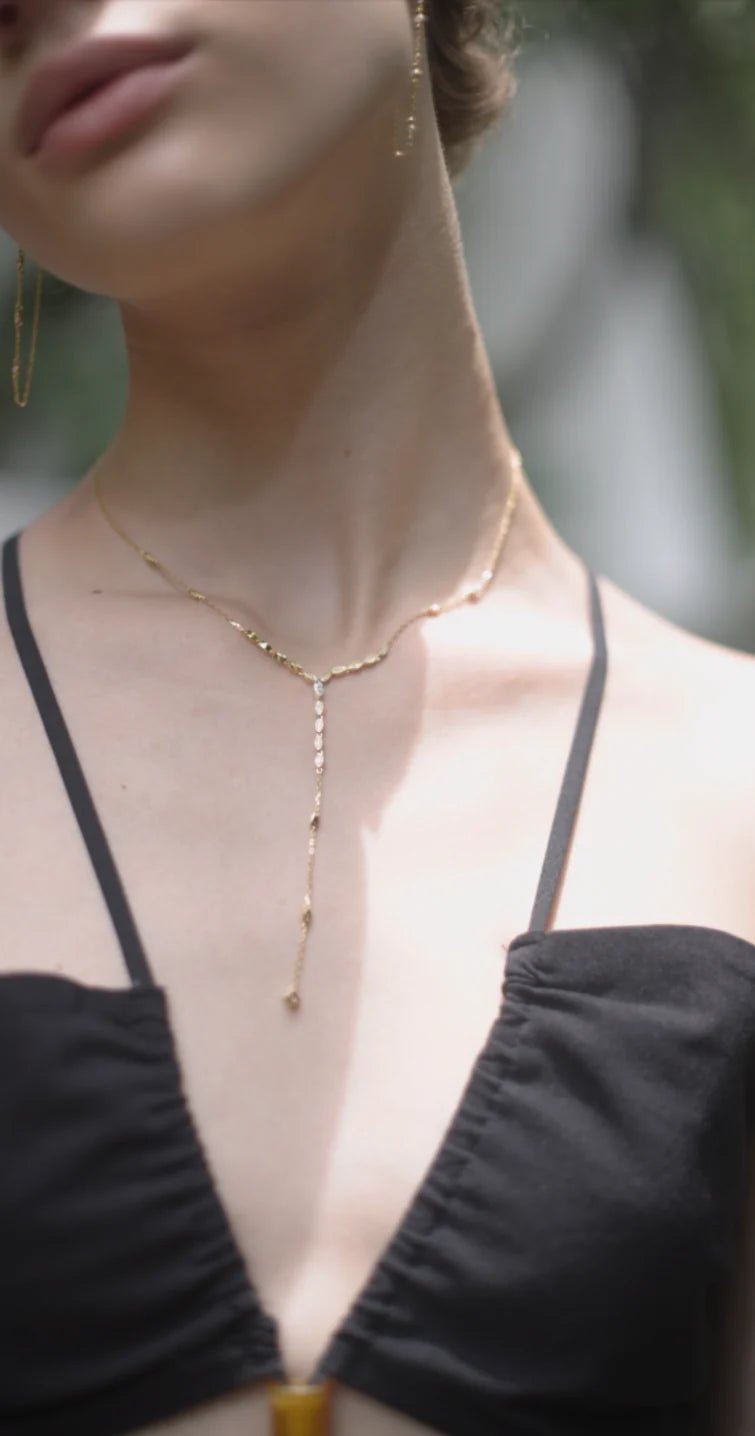 Must Have Gold Plated Lariat Necklace - ARTSY SILVER