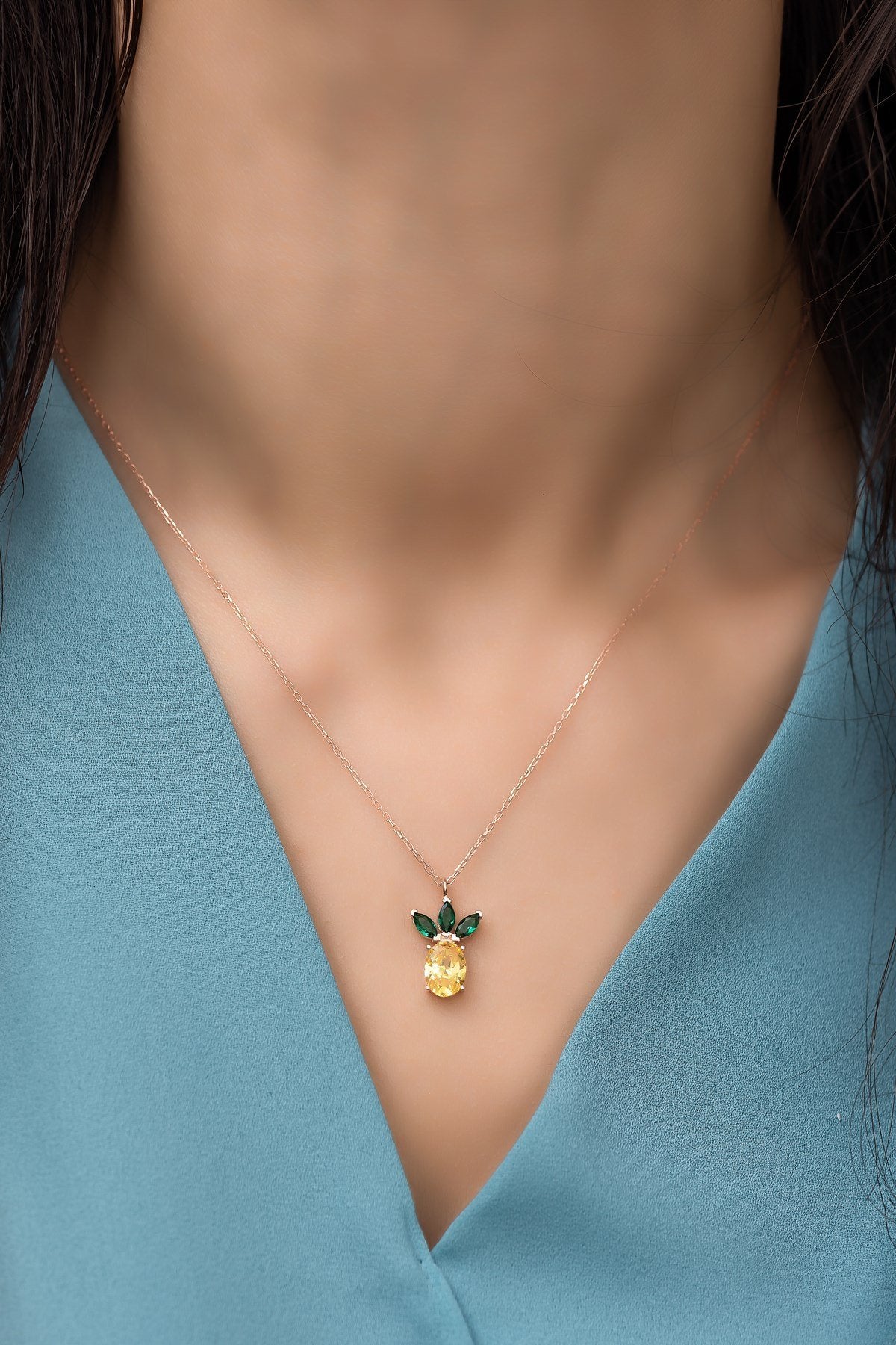 Pineapple Necklace - ARTSY SILVER