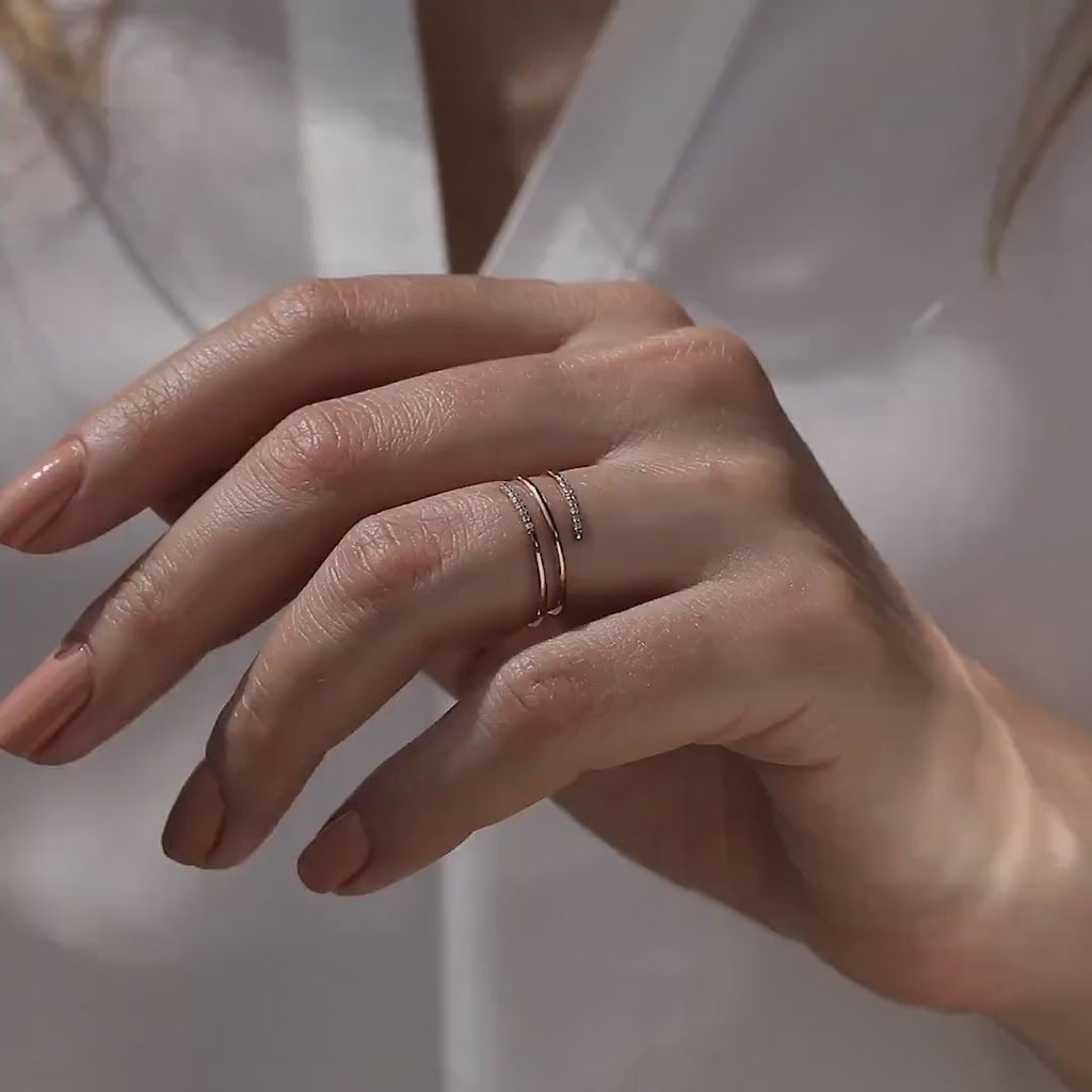 Elegant- Rose -Gold -Double -Ring