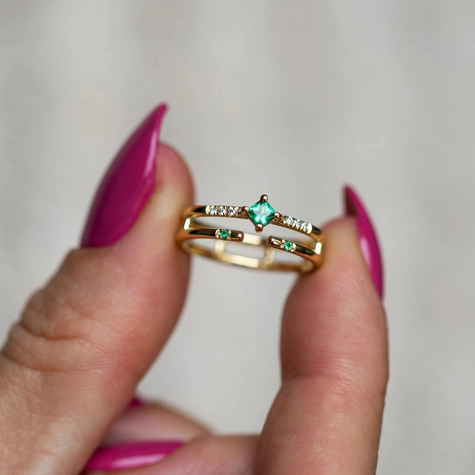 Princess Emerald Ring - ARTSY SILVER