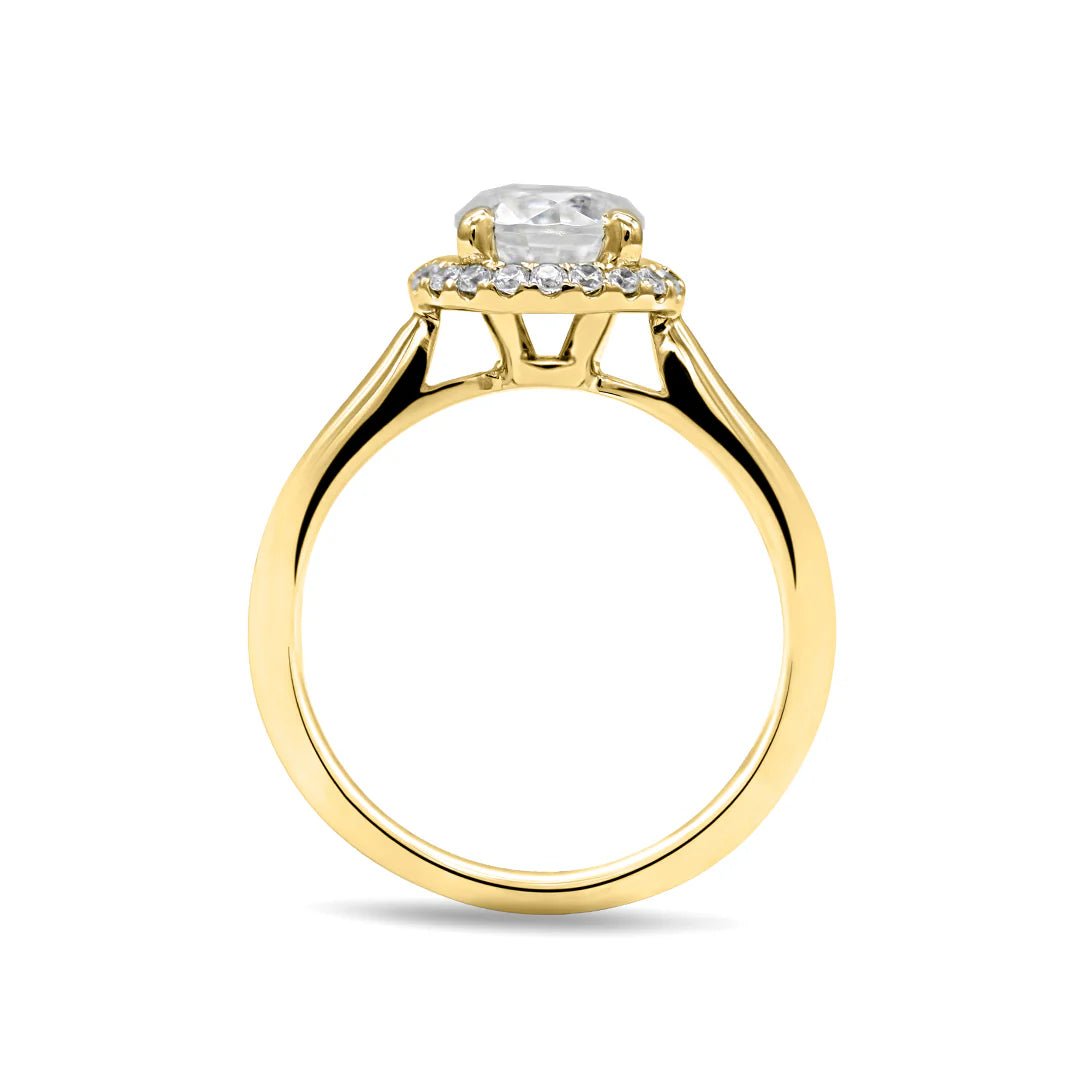Promise Fancy Zircon Stone Gold Plated Ring - ARTSY SILVER