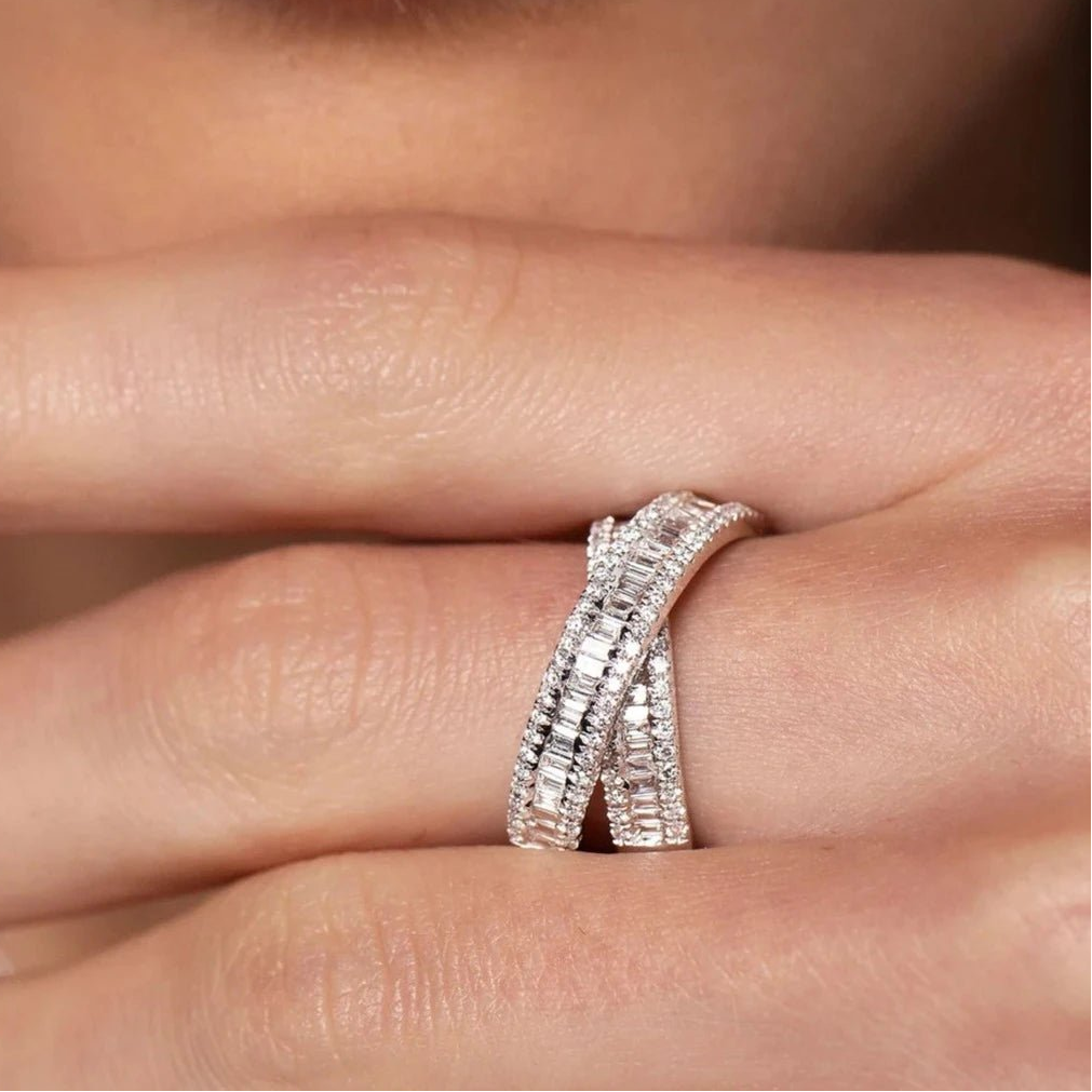 Glimmering Vows Silver Ring - ARTSY SILVER