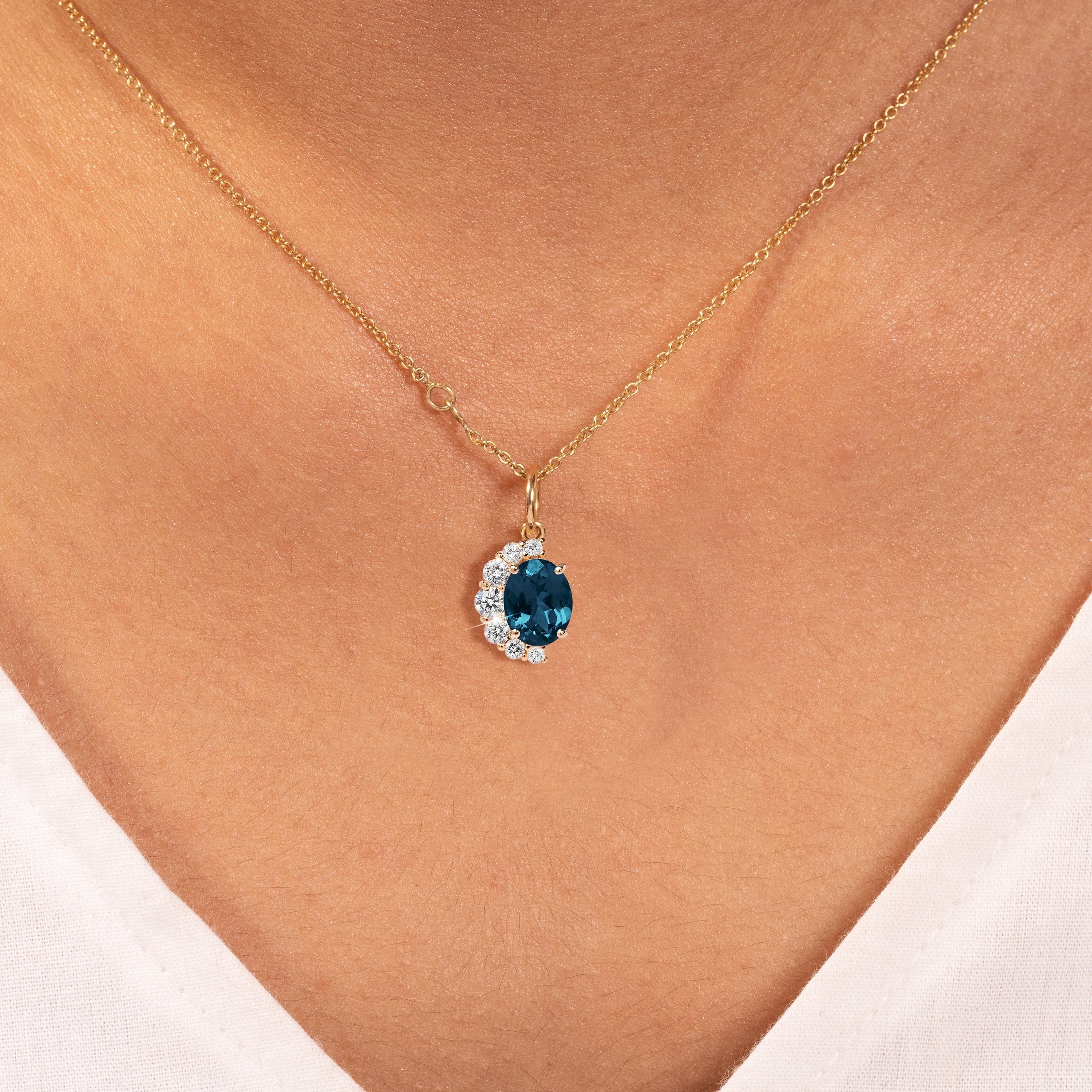 Skyfall London Blue Topaz Necklace