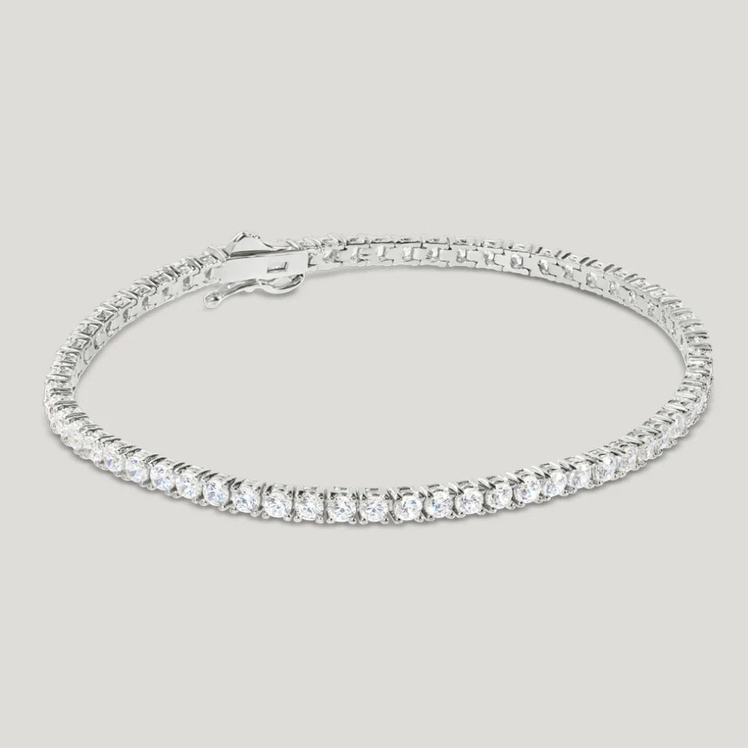 3mm Men Tennis Bracelet - ARTSY SILVER