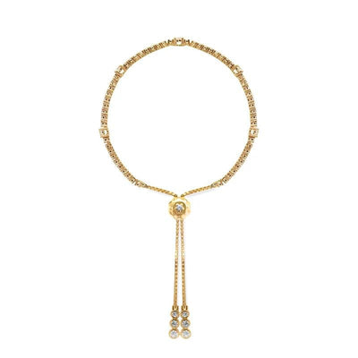 Tennis Multi Stone Bracelet Gold Plated - ARTSY SILVER