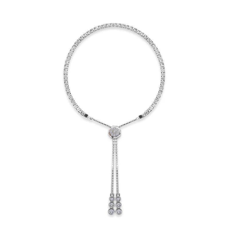 Tennis Adjustable Bracelet 3mm Silver - ARTSY SILVER