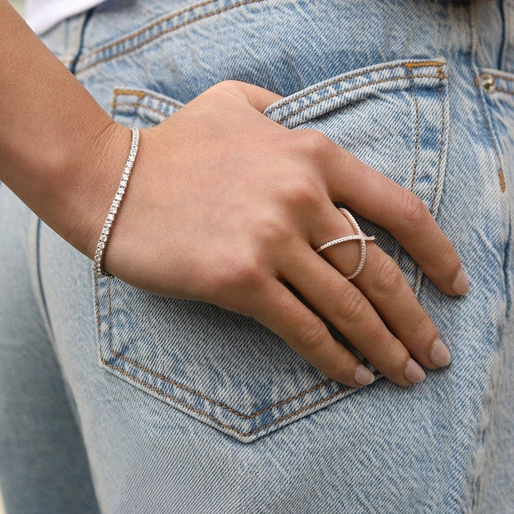 4mm Tennis Bracelet Silver - ARTSY SILVER