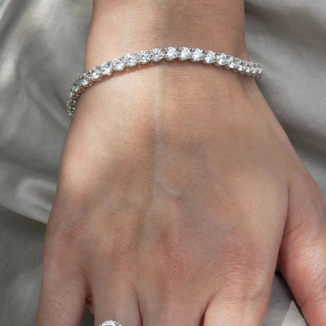 4mm Tennis Bracelet Silver - ARTSY SILVER