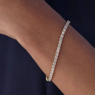 4mm Tennis Bracelet Gold Plated - ARTSY SILVER