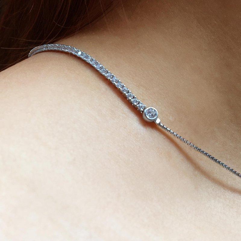 Tennis Choker 3mm - ARTSY SILVER