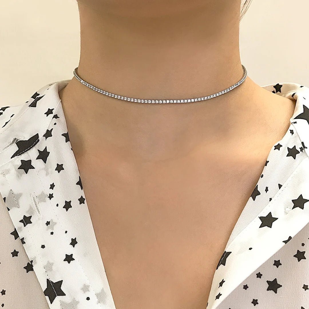 Tennis Choker 3mm - ARTSY SILVER