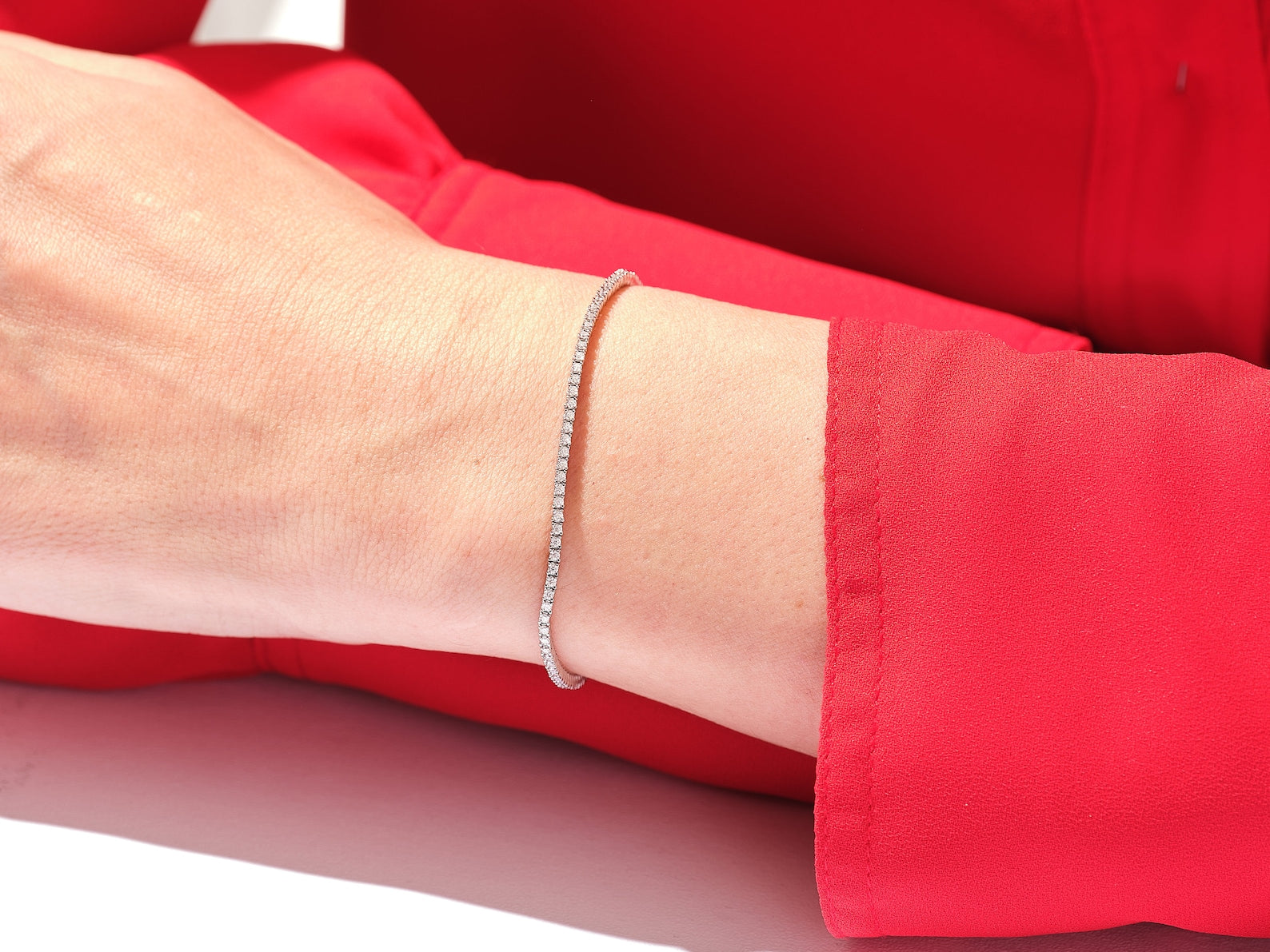 1.5mm Tennis Bracelet Silver