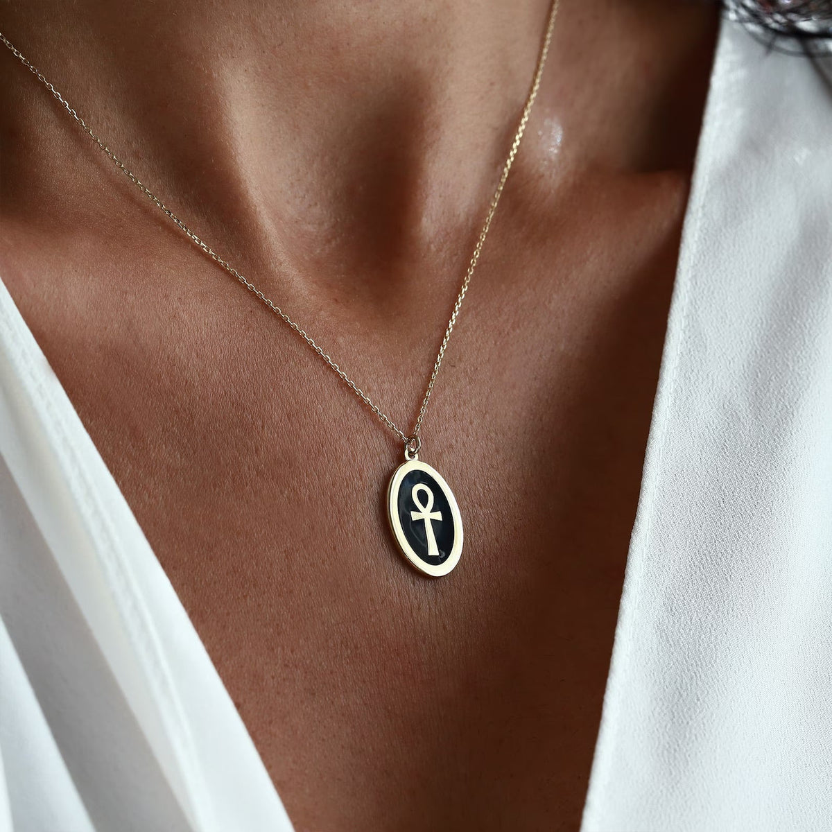 The Key Of Life Medallion Necklace - ARTSY SILVER