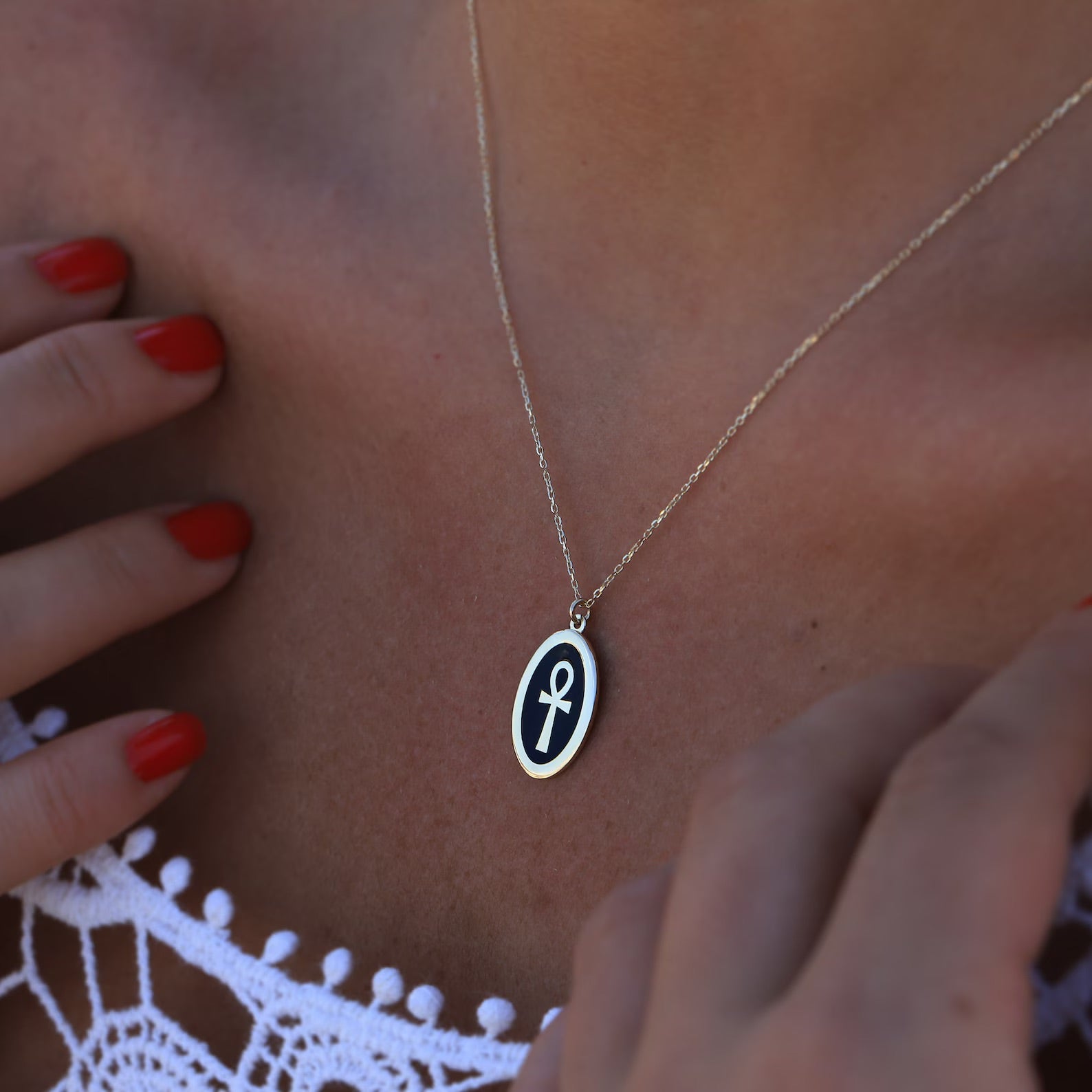 The Key Of Life Medallion Necklace - ARTSY SILVER