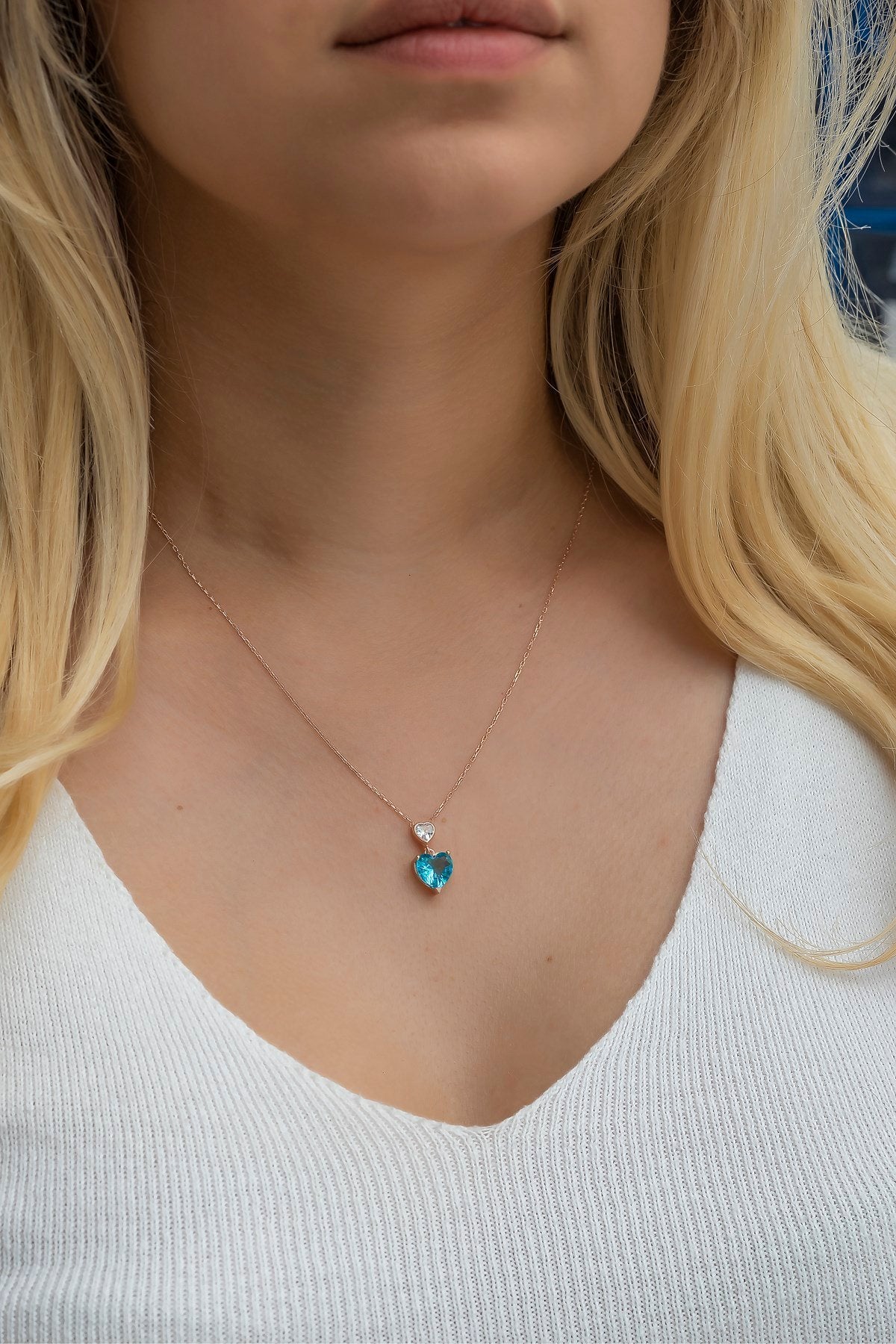 To My Other Half Aquamarine Necklace