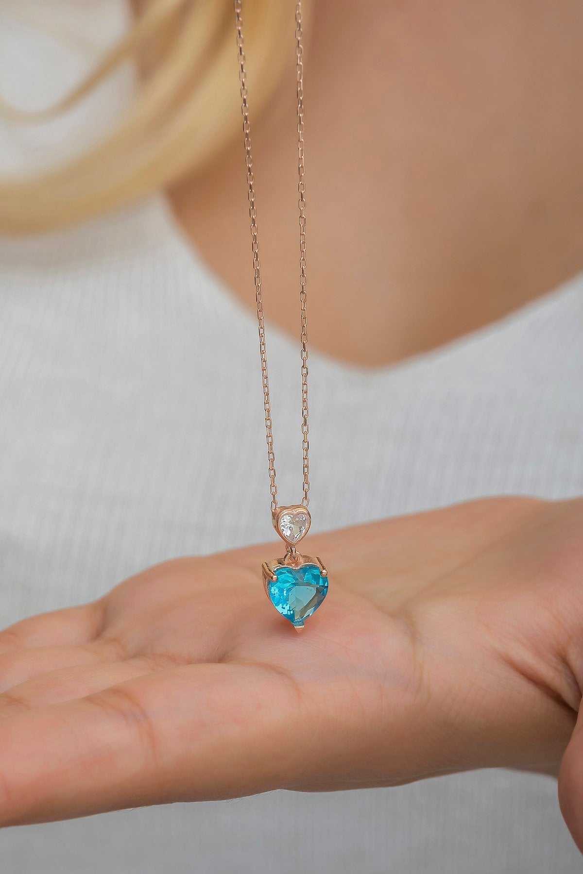 To My Other Half Aquamarine Necklace