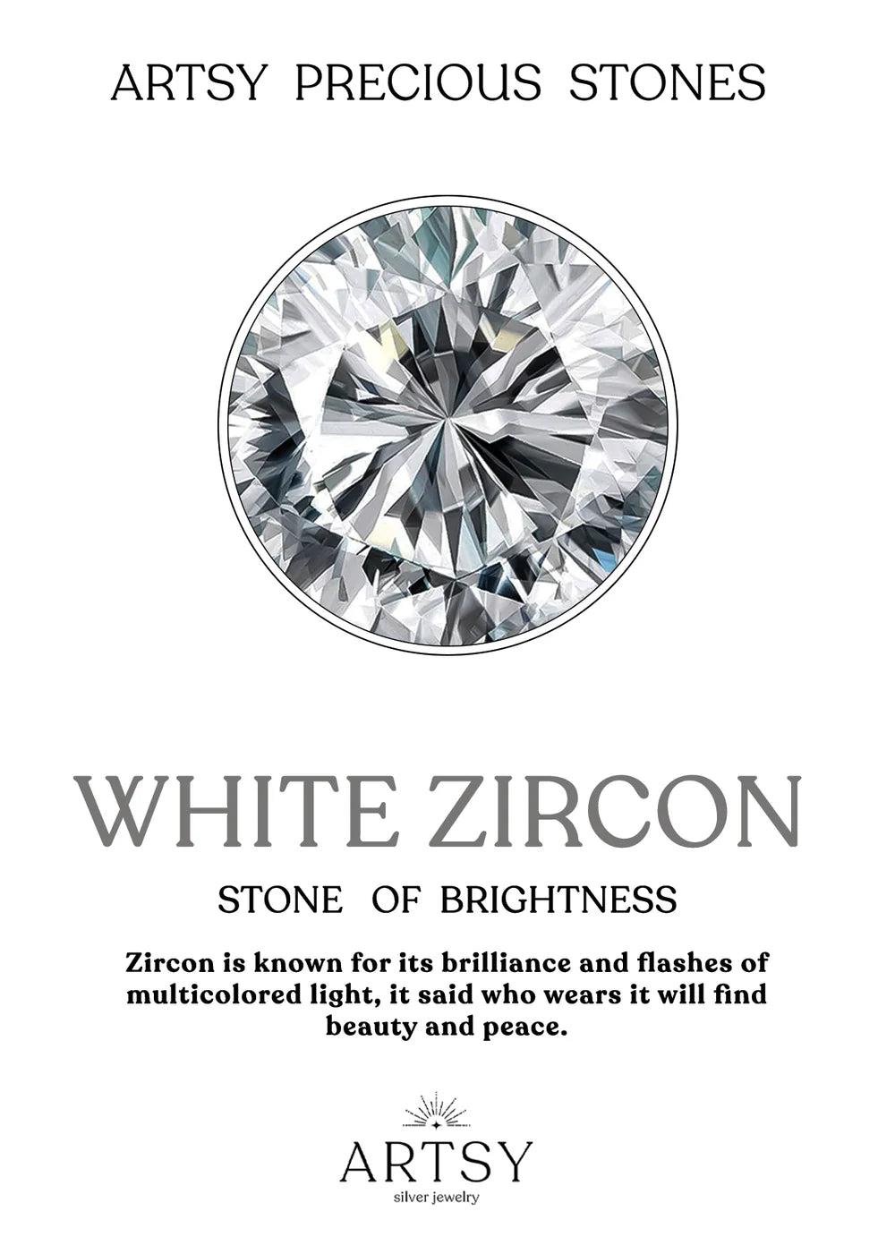 Round Zircon Solitaire Necklace