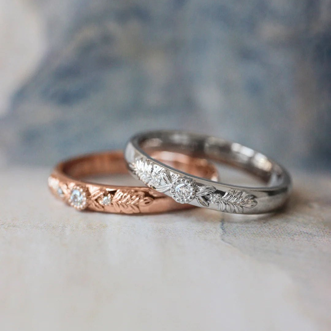 Soulmates Oath Zircon Silver Band - ARTSY SILVER