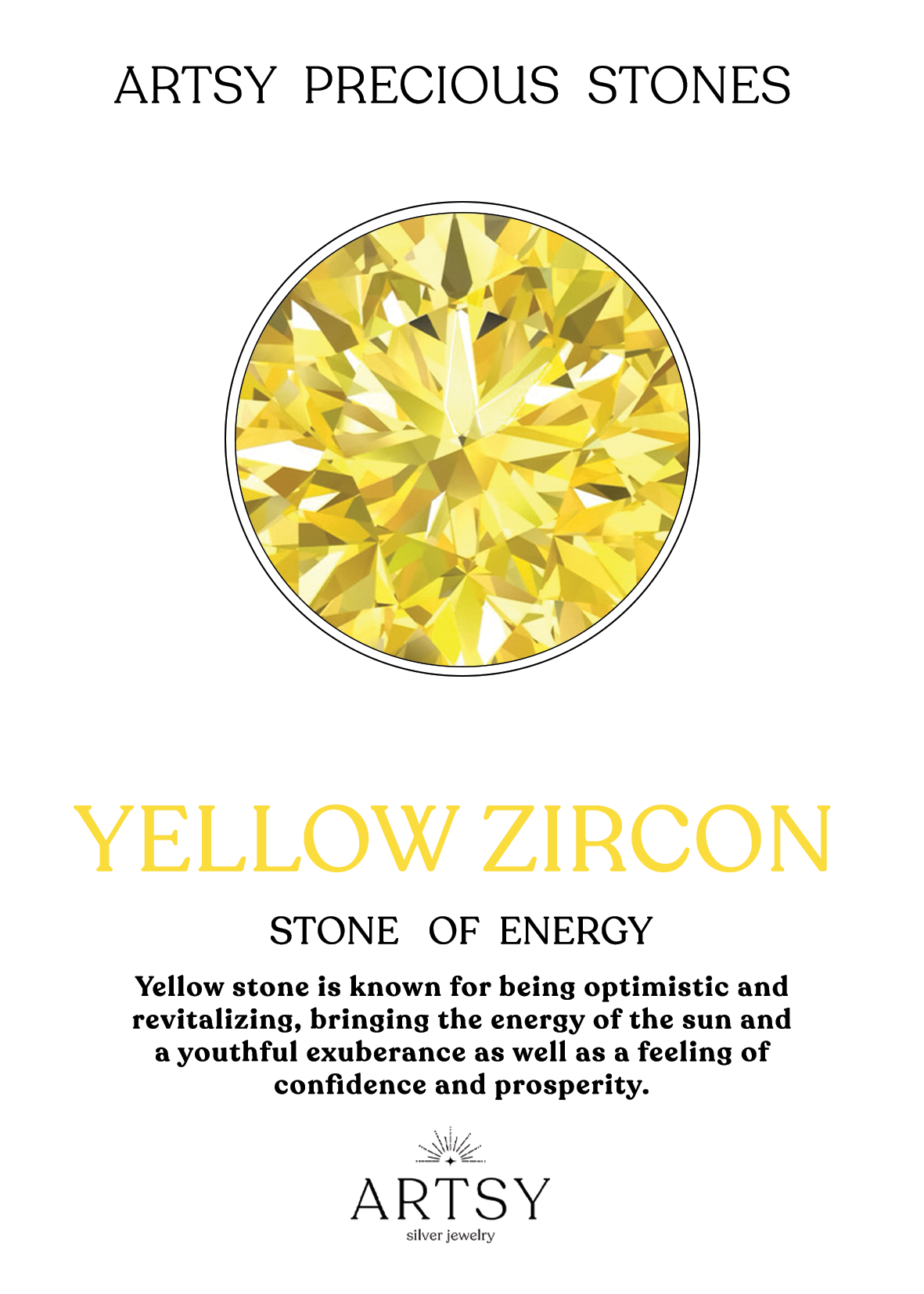 Yellow Zircon Oval Ring