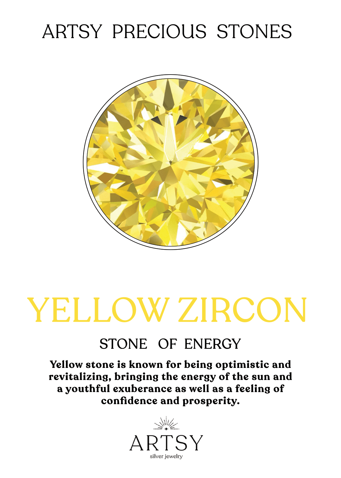 Marie Antoinette Yellow Zircon Ring - ARTSY SILVER