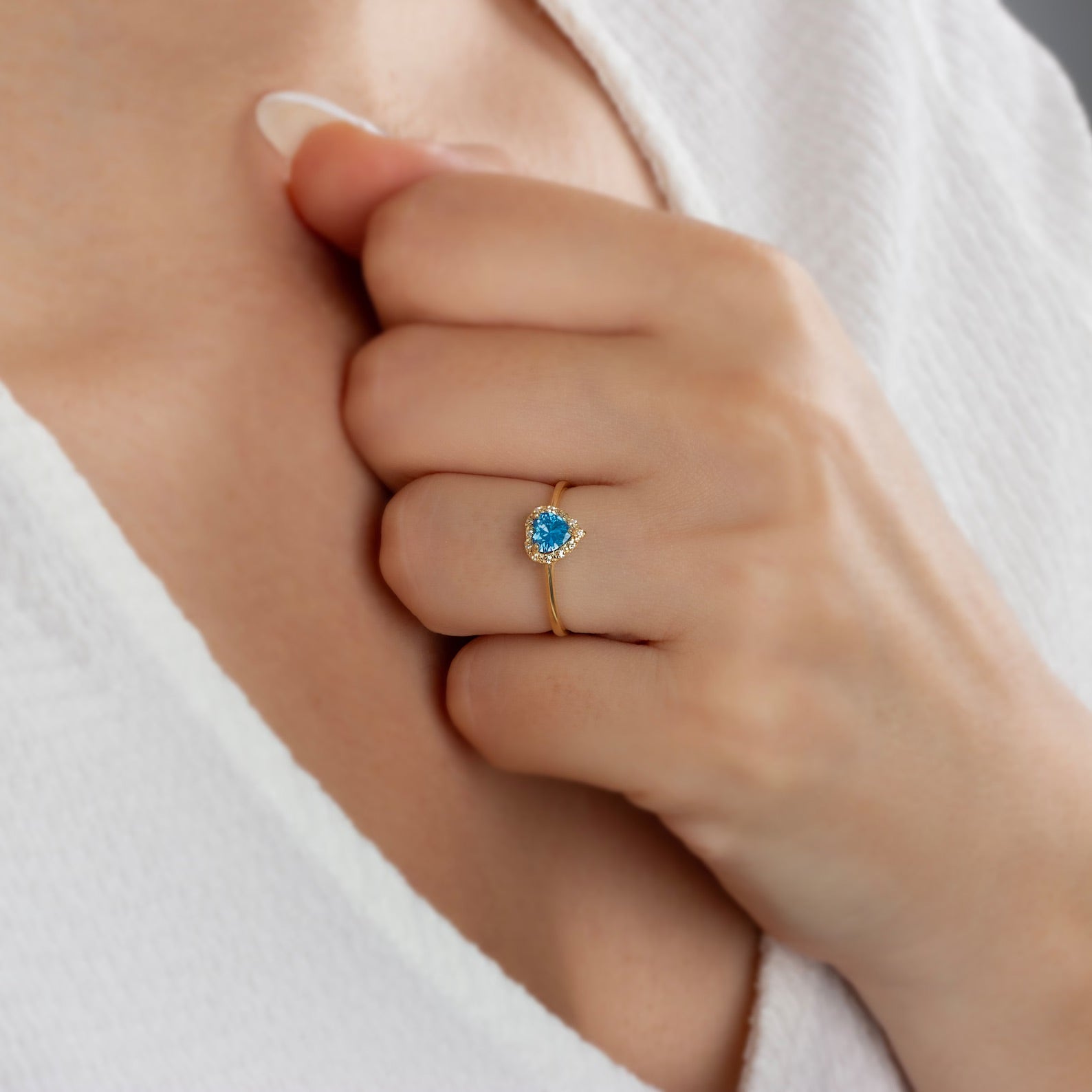 You London Blue Topaz Heart Ring