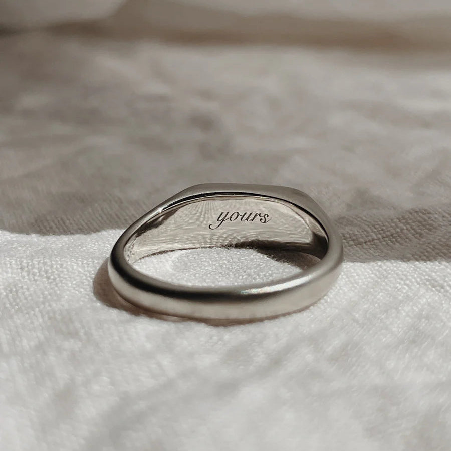 Yours Engraved Silver Ring