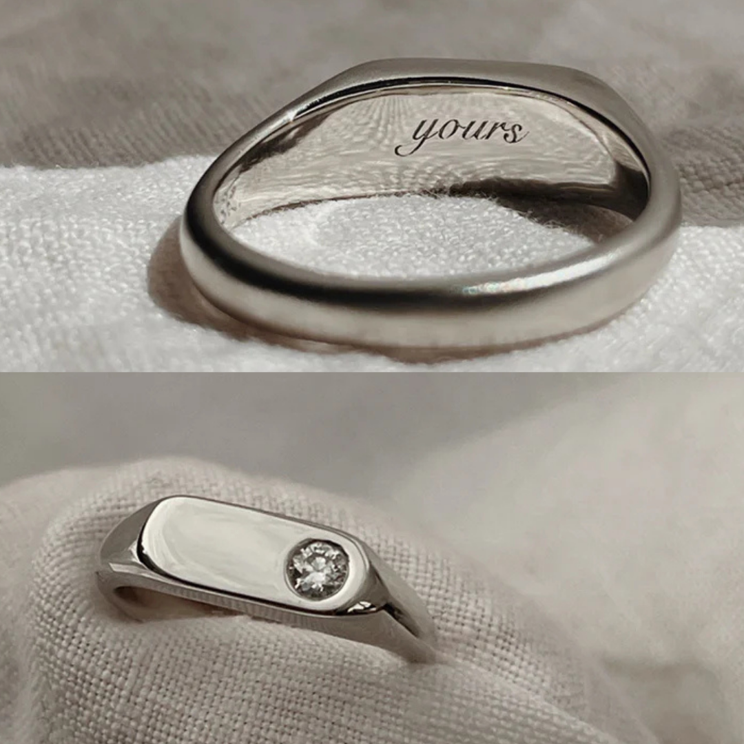 Yours Engraved Silver Ring