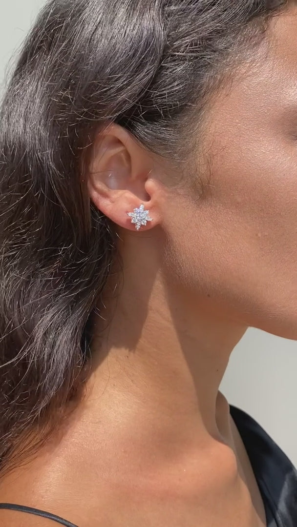 Snow Flower stud earrings