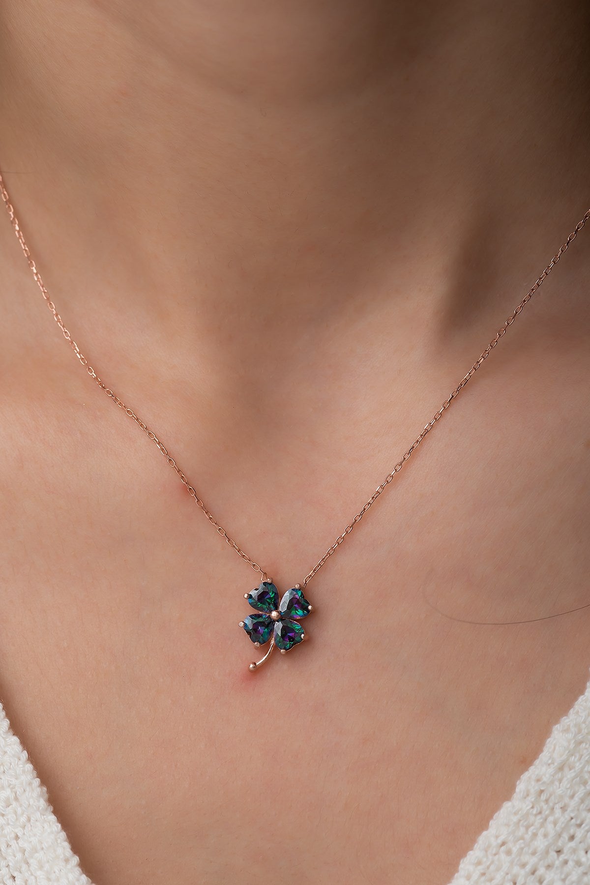 Luck Mystic Topaz Stone Necklace & Bracelet Set - ARTSY SILVER