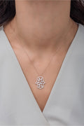 Joud Zircon Hamsa Necklace - ARTSY SILVER
