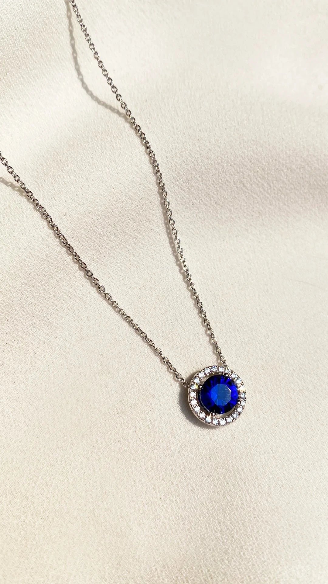 Blue Ocean Sapphire Necklace - ARTSY SILVER