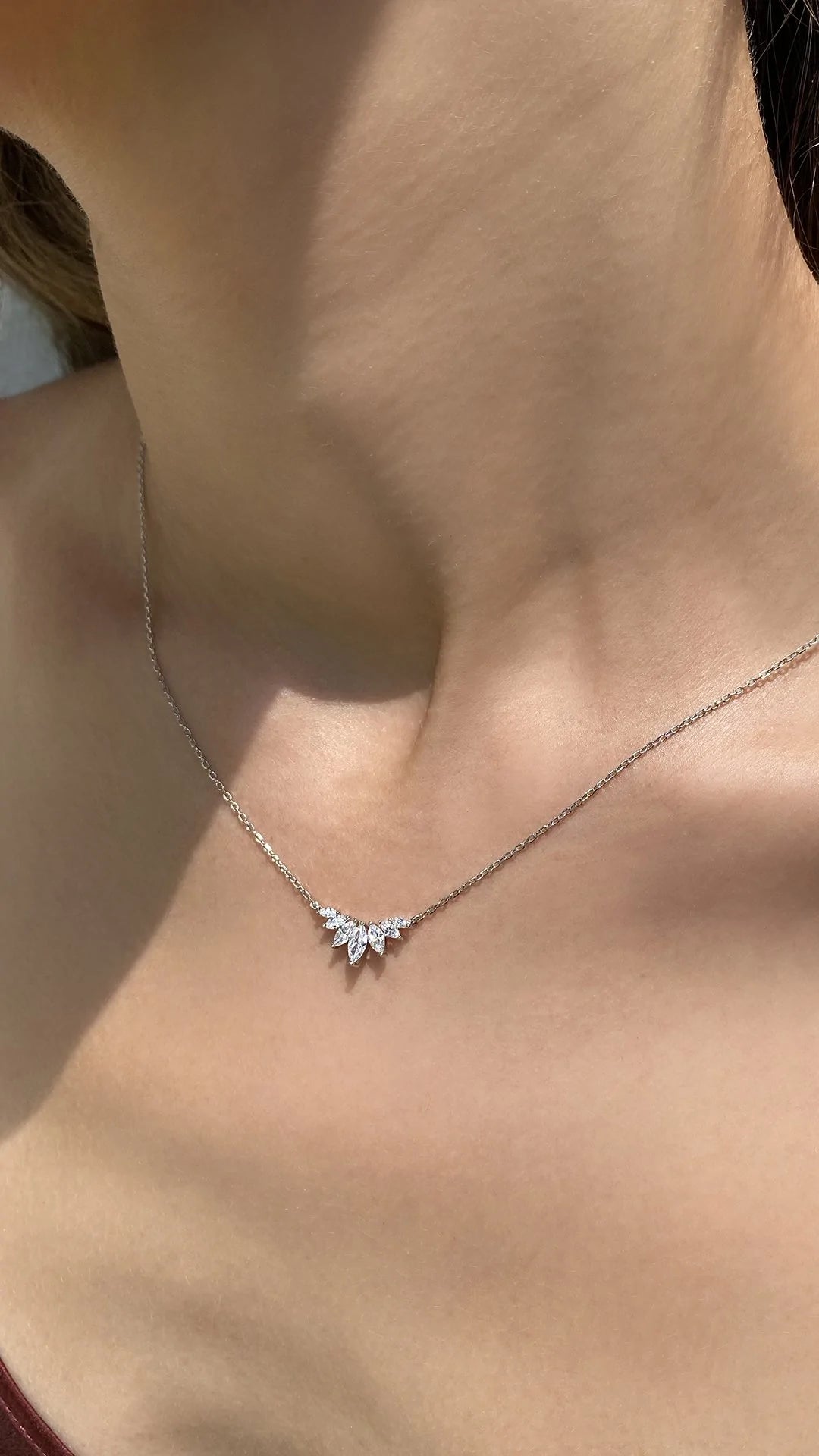 Marquise Necklace and Earring Set - ARTSY SILVER