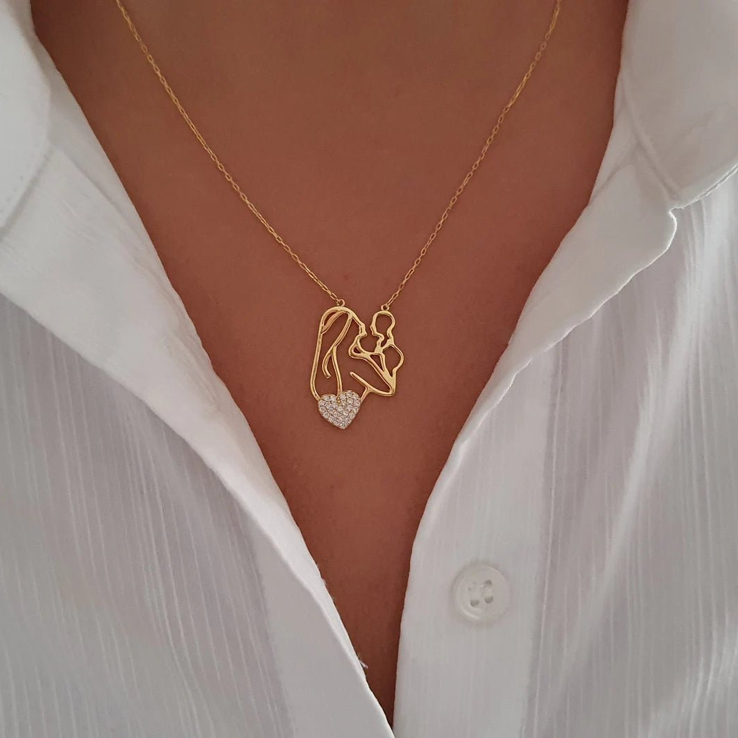 Unbreakable Bond Mom Necklace - ARTSY SILVER