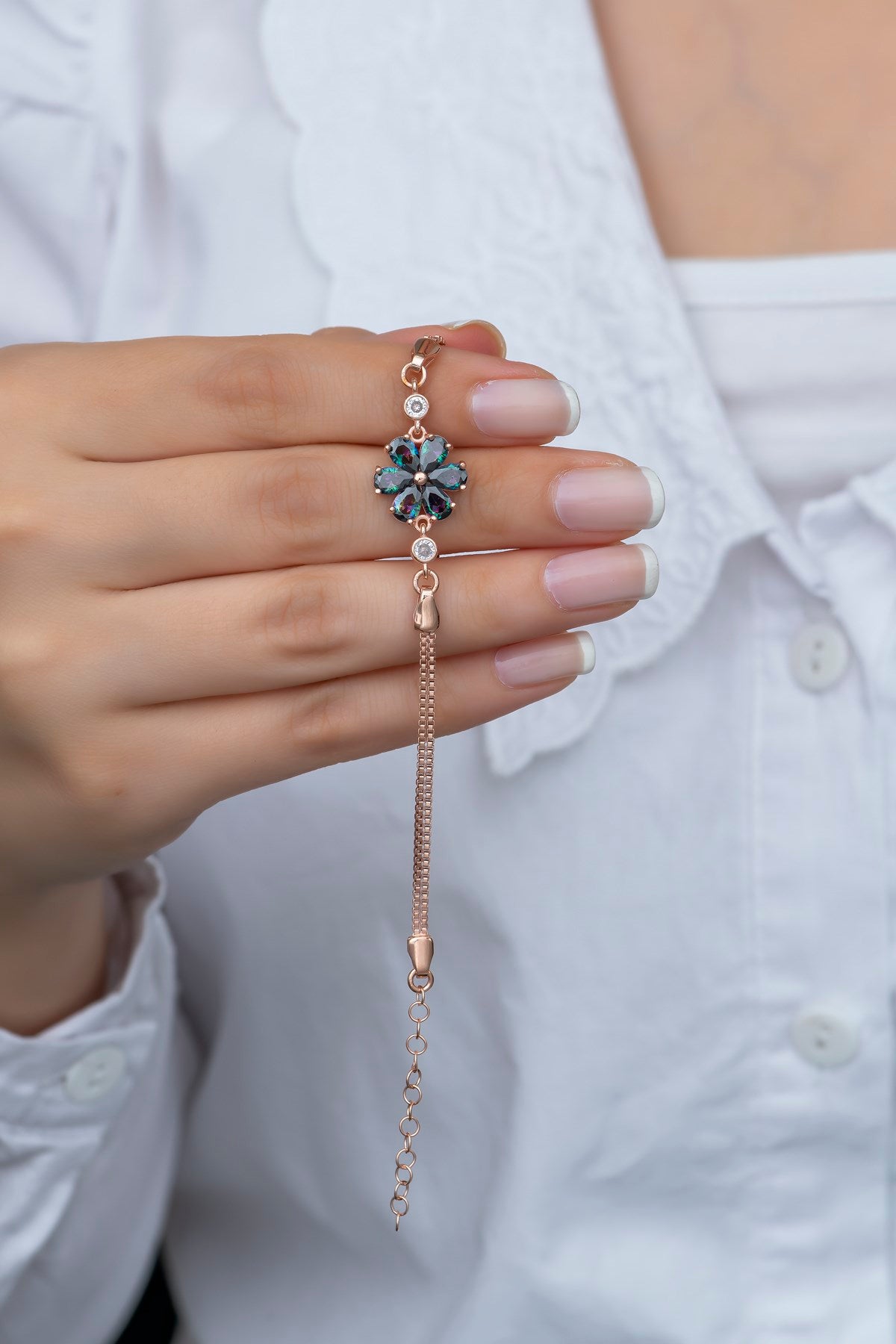 Mystic Blossom Bracelet - ARTSY SILVER