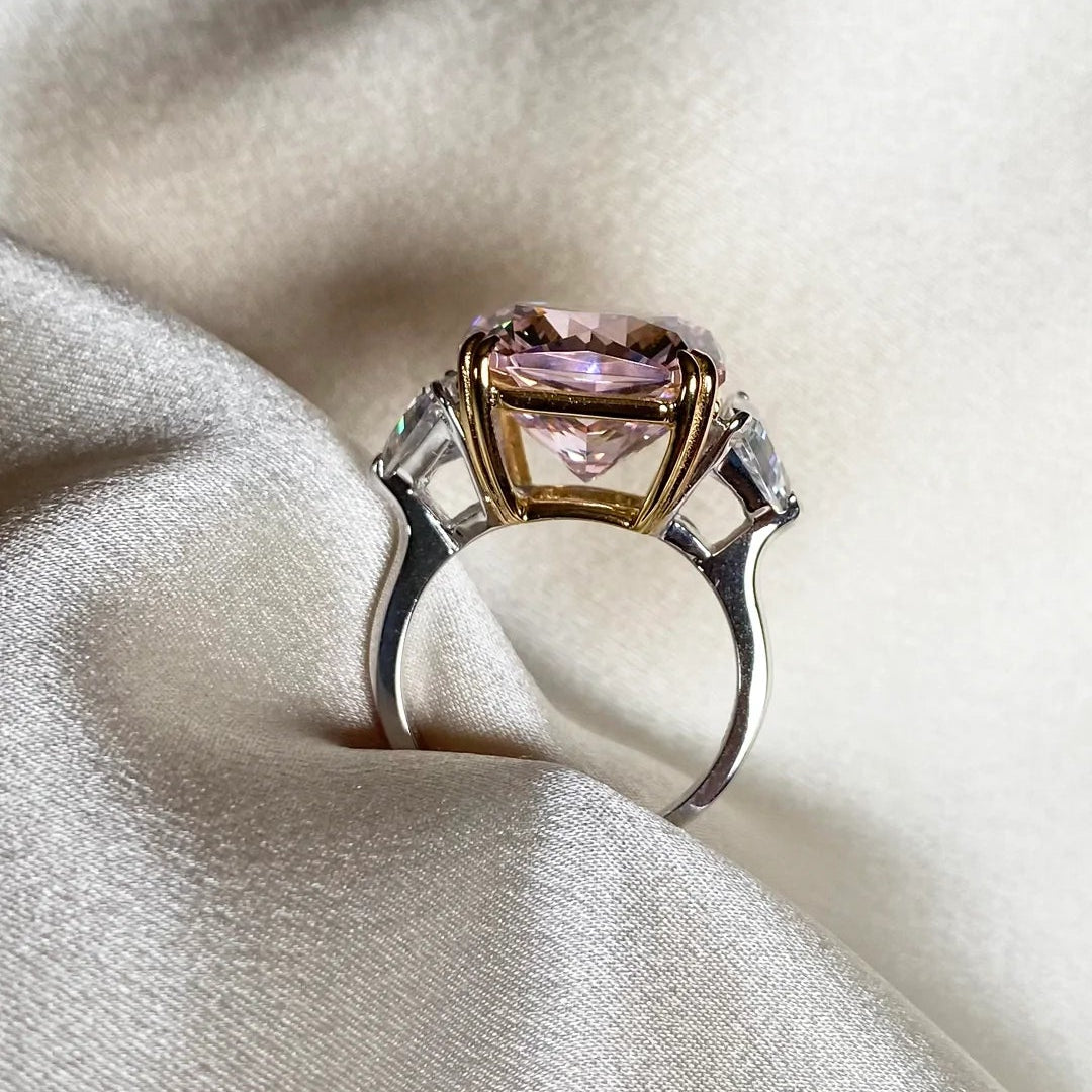 Pink Zircon Stone Ring - ARTSY SILVER