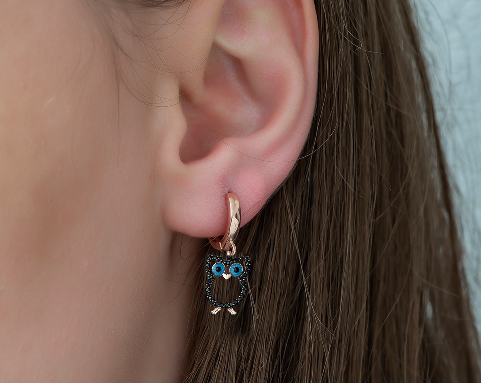 Black Owl Earrings