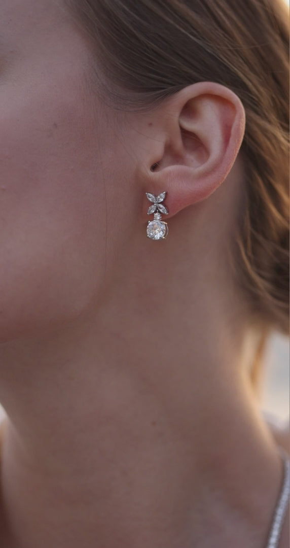 Round drop earrings