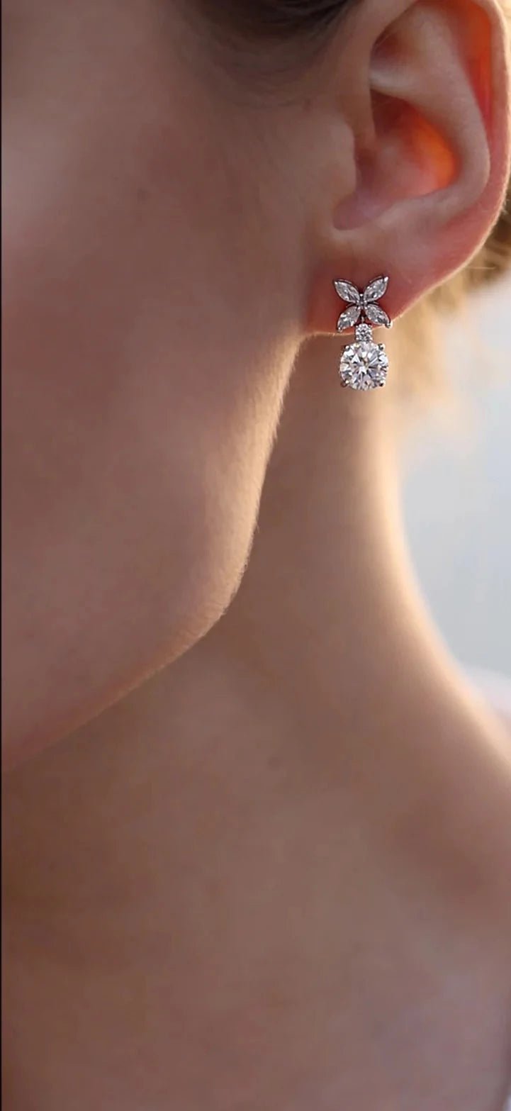 Round Drop Earrings - ARTSY SILVER